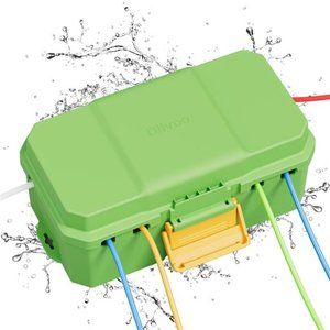 Waterproof Electrical Box,   Large Size 6 Cable Seal Entry, Green